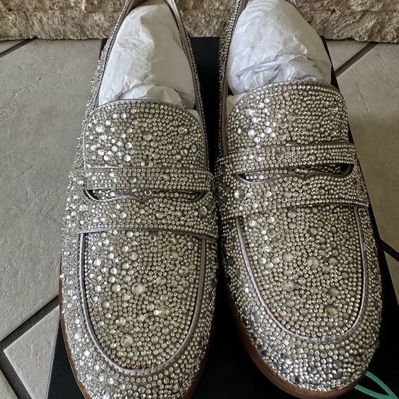 Betsey Johnson Silver Loafers - Picture 6 of 8